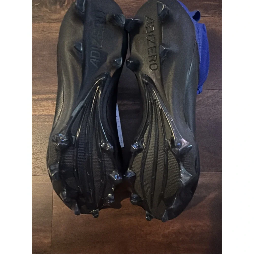 New Nike Adidas Adizero Chaos Football Cleats Size 12 Black Blue